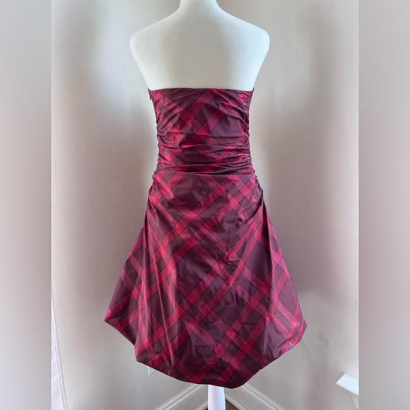 VINTAGE Kay Unger bubble hem silk taffeta DRESS - Picture 8 of 10